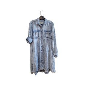 Ryan Michael Swing Dress Indio Chambray Women's Medium